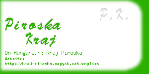 piroska kraj business card